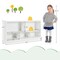 Kids 2-Shelf Bookcase with 5-Cube Wood Toy Storage Organizer Perfect for Children's Room or Bedroom